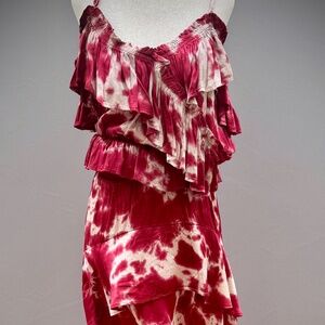 Silk Tie Dye Skirt and Blouse Set